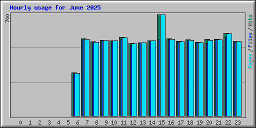 Hourly usage for June 2025