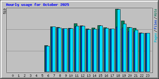 Hourly usage for October 2025
