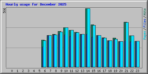 Hourly usage for December 2025