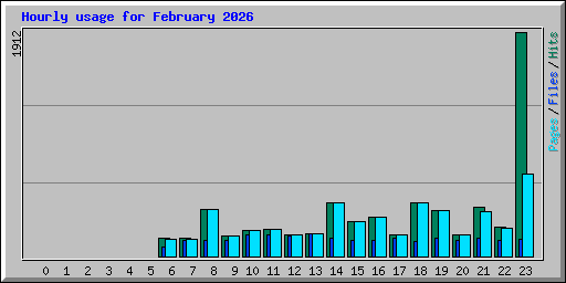 Hourly usage for February 2026